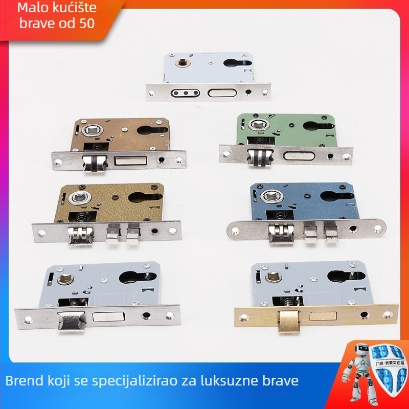 Držač brave za unutarnja drvena vrata — mehaničko tijelo brave, ugradbeni način, univerzalni cilindar, modeli 5045/5845/7255