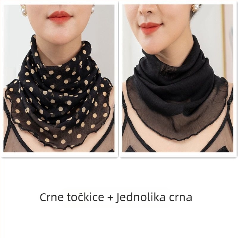 Grijajući šal za vrat od poliestera s chiffonom, standardna širina, Pure Desire stil, proljeće 2022