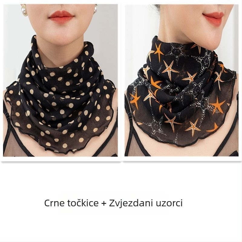 Grijajući šal za vrat od poliestera s chiffonom, standardna širina, Pure Desire stil, proljeće 2022