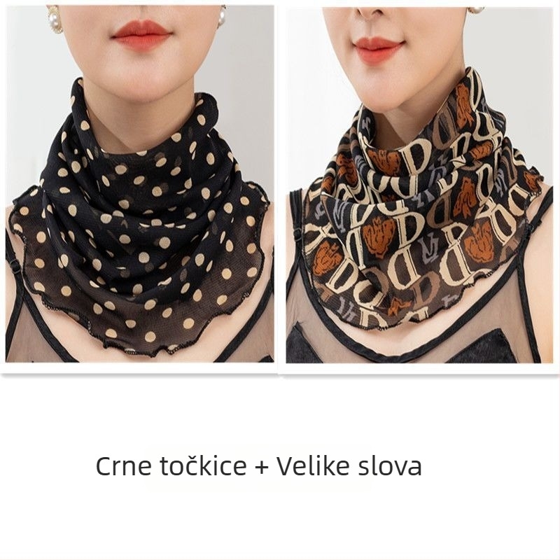 Grijajući šal za vrat od poliestera s chiffonom, standardna širina, Pure Desire stil, proljeće 2022