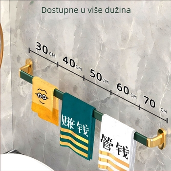 Zidni držač za ručnike bez bušenja, plastični, s jednim rodom, CE certifikat