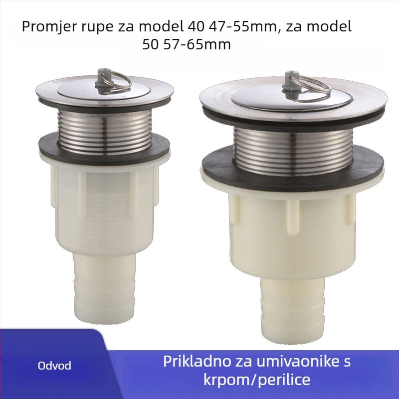 Univerzalni set odvodnje za mop sudoper i razne umivaonike, odvodna cijev tipa P, CE potvrda, univerzalni skup dodataka