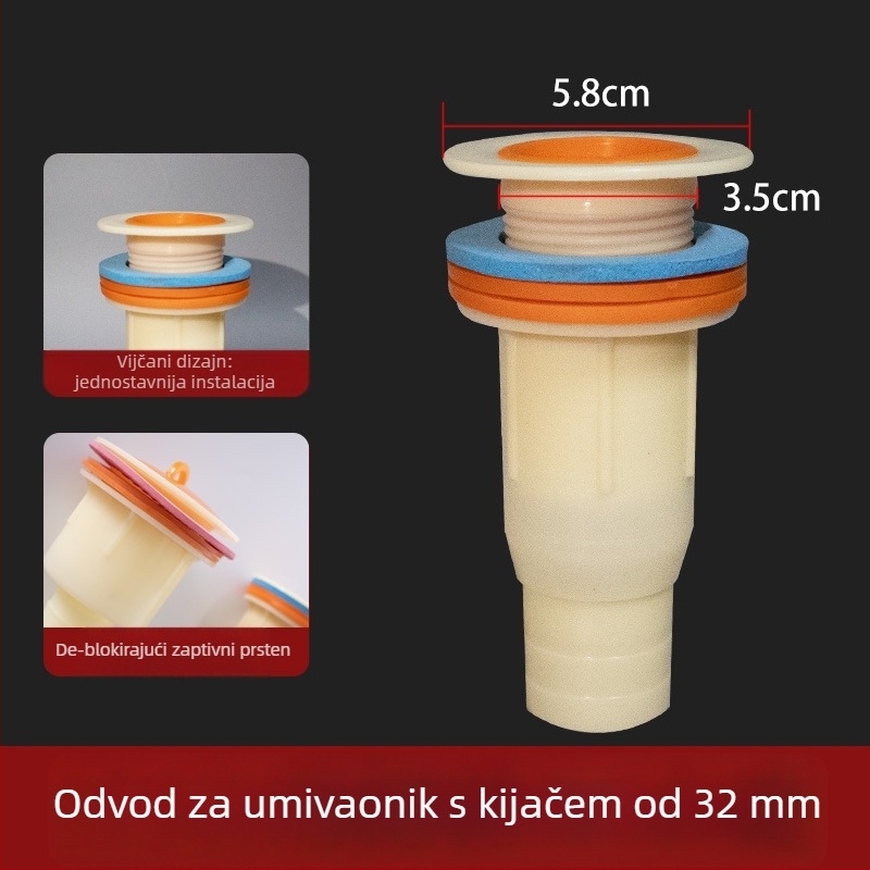 Univerzalni set odvodnje za mop sudoper i razne umivaonike, odvodna cijev tipa P, CE potvrda, univerzalni skup dodataka