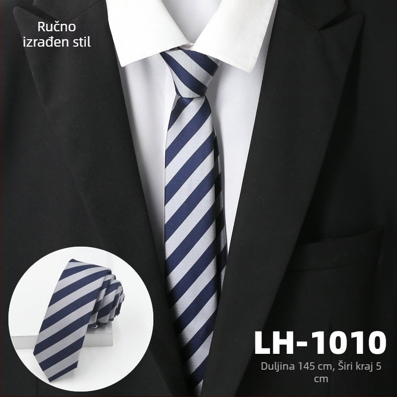 Muška kravata, žakard tkanina s prugastim uzorkom, podstava od poliestera, poliesterska vlakna