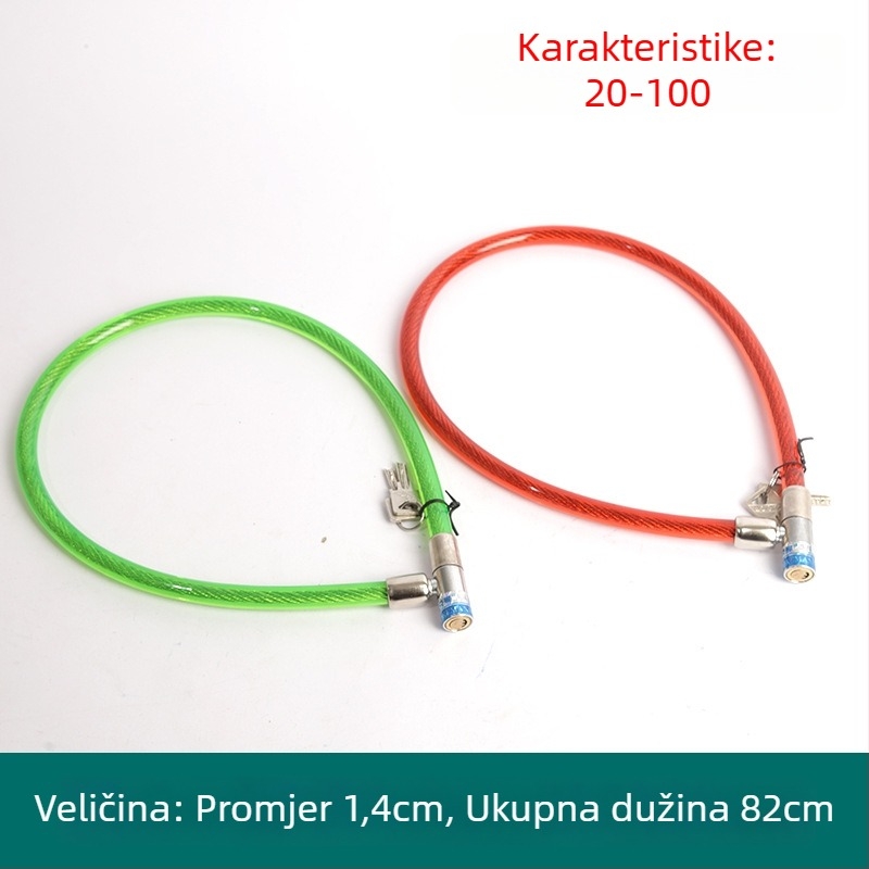 Oakman kabelski lok, model Wire lock, materijal željezo PVC, za bicikle, električna vozila i motocikle
