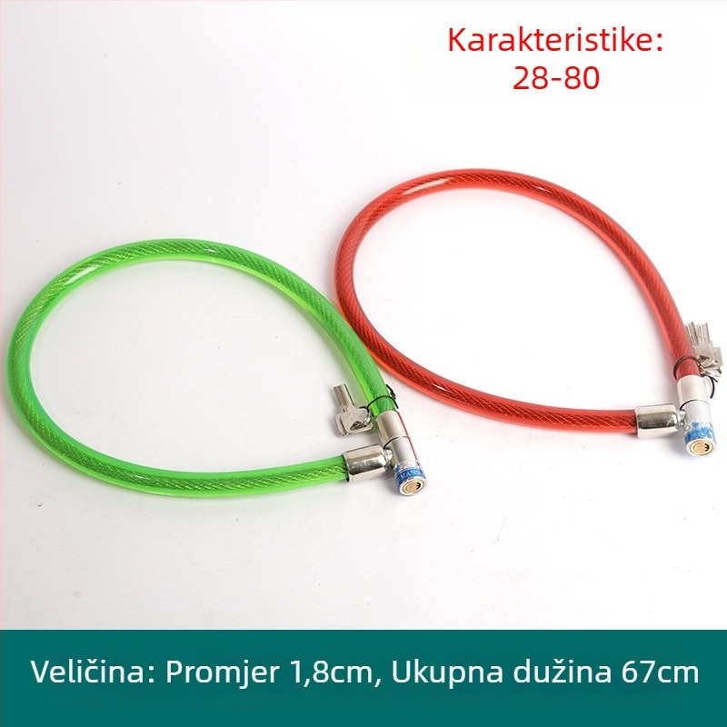 Oakman kabelski lok, model Wire lock, materijal željezo PVC, za bicikle, električna vozila i motocikle