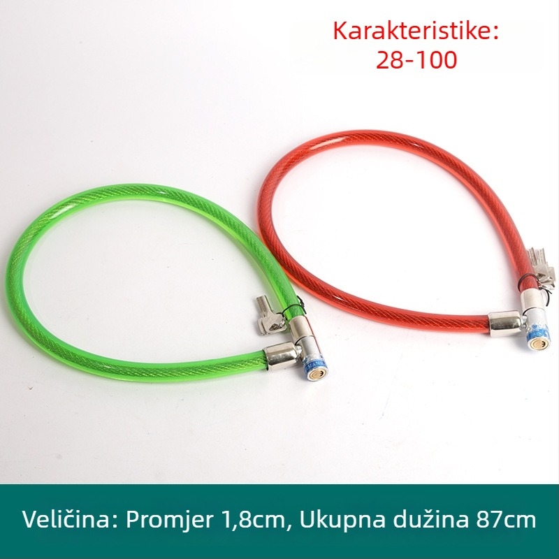 Oakman kabelski lok, model Wire lock, materijal željezo PVC, za bicikle, električna vozila i motocikle