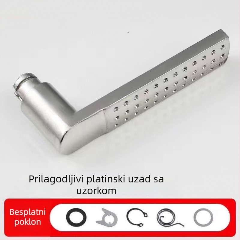 Kvaka za vrata spavaće sobe s protivkrađnim zaključavanjem, model 1, moderni minimalistički stil, uz pribor