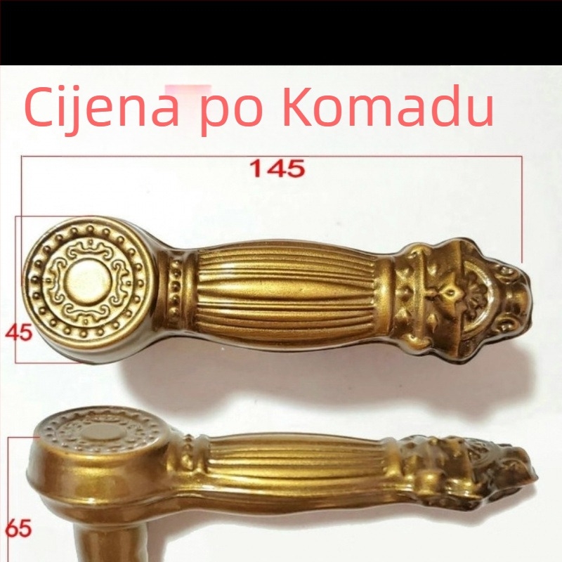 Kvaka za vrata spavaće sobe s protivkrađnim zaključavanjem, model 1, moderni minimalistički stil, uz pribor