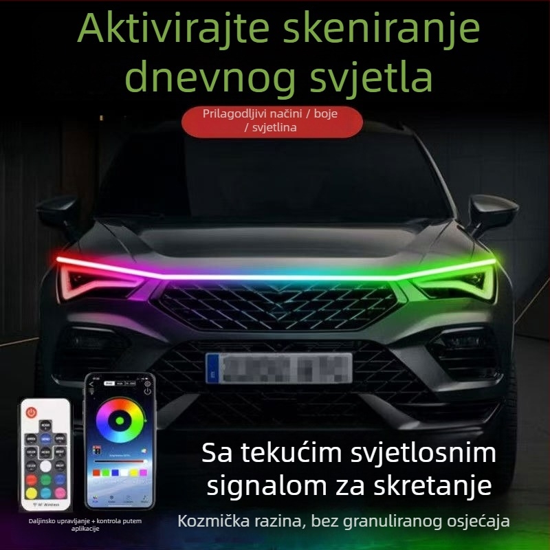 Univerzalne dnevne svjetla za kapu motora | Model: Universal hood daytime running lights; Kompatibilnost: Universal; Usklađenost: originalna tvornica; Marka: Not yingman
