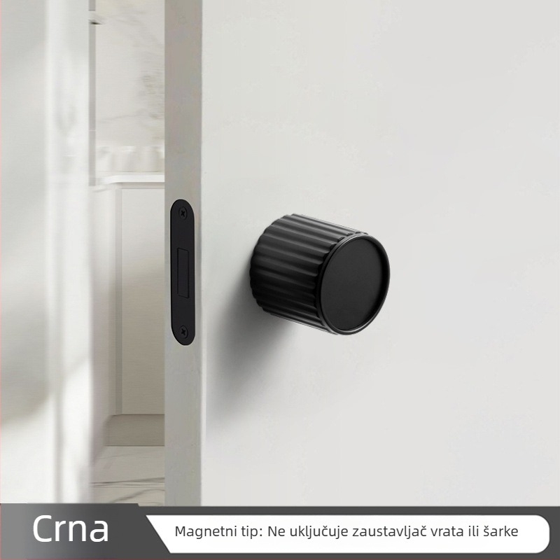 Kvaka s integriranom ručkom, cinkova legura, model 5831, moderni minimalistički dizajn za unutarnja vrata