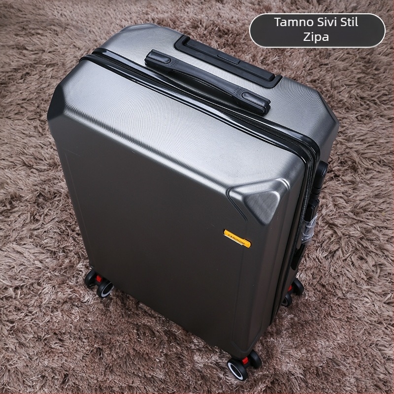 Putni kofer na kotačićima s USB sučeljem i zaštitom od krađe, odvojivi univerzalni kotači, otvaranje aluminijskim okvirom, lokot, težina 2,5 kg