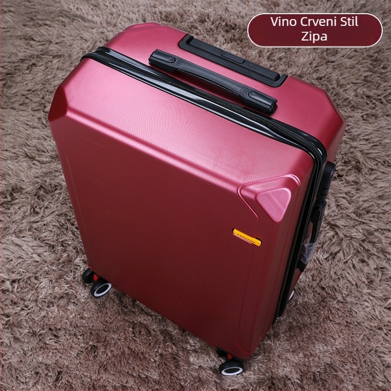 Putni kofer na kotačićima s USB sučeljem i zaštitom od krađe, odvojivi univerzalni kotači, otvaranje aluminijskim okvirom, lokot, težina 2,5 kg