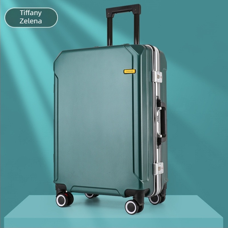 Putni kofer na kotačićima s USB sučeljem i zaštitom od krađe, odvojivi univerzalni kotači, otvaranje aluminijskim okvirom, lokot, težina 2,5 kg