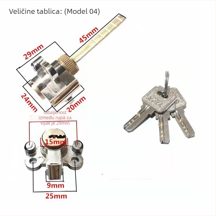 Cilindar za zaključavanje za unutarnja vrata, bakar/cink, moderan minimalistički stil, Ju jia