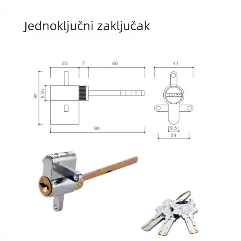 Cilindar za zaključavanje za unutarnja vrata, bakar/cink, moderan minimalistički stil, Ju jia