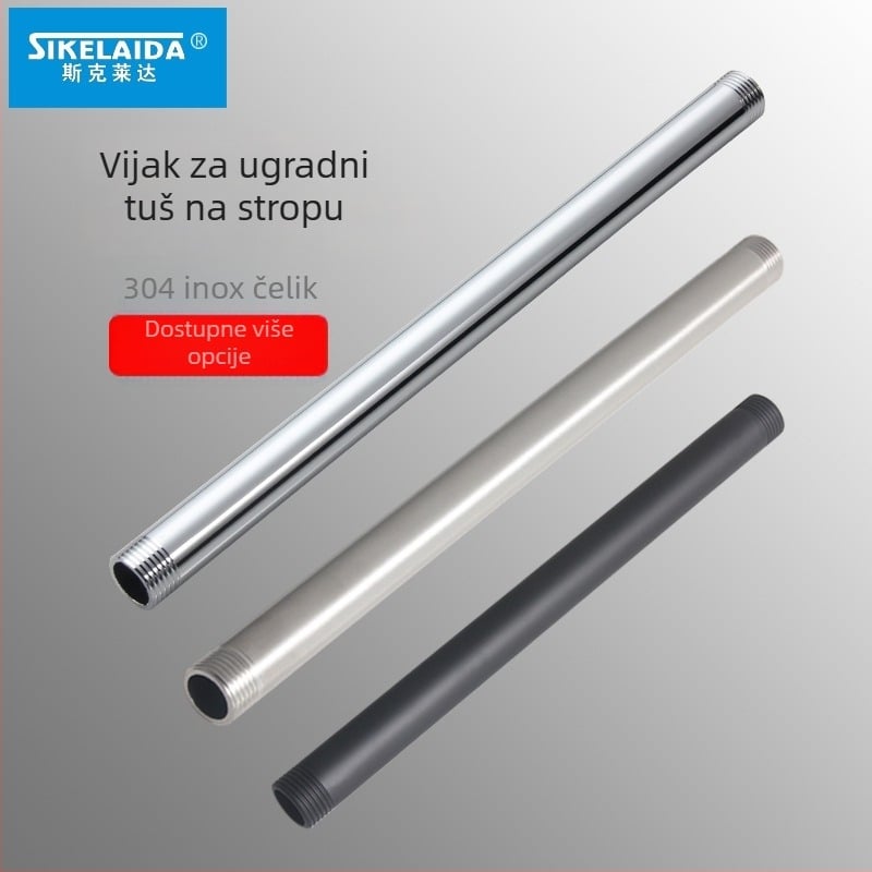 Skriveni zidni tuš rameni s gornjim raspršivanjem, kružni od nehrđajućeg čelika 304, model SKD1223