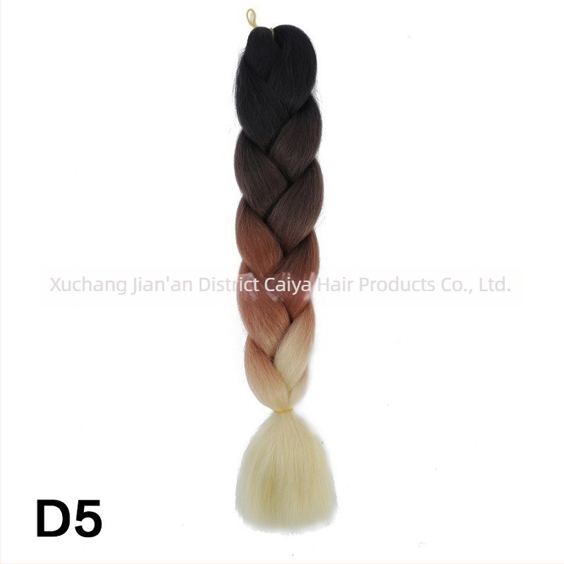 Perruka s repom i jumbo pletenicama - Caiya, visoko temperaturna sintetička vlakna, mehanička izrada