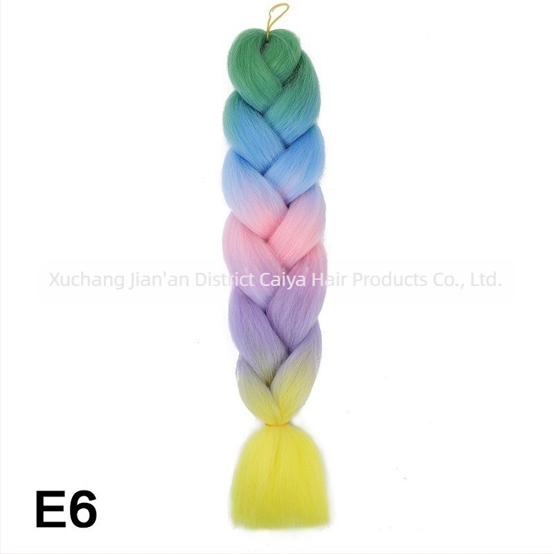 Perruka s repom i jumbo pletenicama - Caiya, visoko temperaturna sintetička vlakna, mehanička izrada