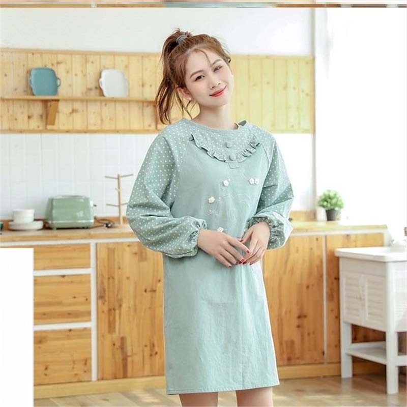 Pregača s dugim rukavima za kuhinju kod kuće — vodootporna, otporna na ulje, prozračna, tanka