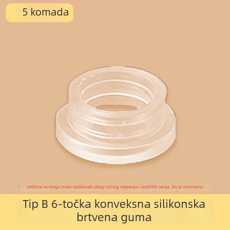 Set brtvila za tuš ventil, 6 kom., gumeni prstenovi, za hladnu i toplu vodu, moderni minimalistički stil