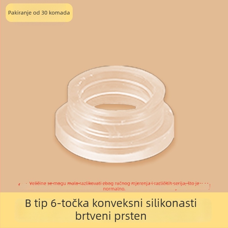 Set brtvila za tuš ventil, 6 kom., gumeni prstenovi, za hladnu i toplu vodu, moderni minimalistički stil