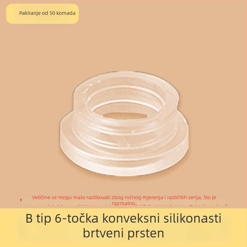 Set brtvila za tuš ventil, 6 kom., gumeni prstenovi, za hladnu i toplu vodu, moderni minimalistički stil