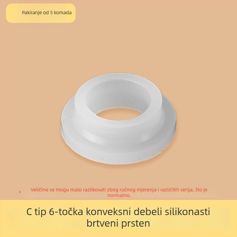 Set brtvila za tuš ventil, 6 kom., gumeni prstenovi, za hladnu i toplu vodu, moderni minimalistički stil