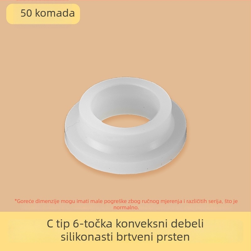 Set brtvila za tuš ventil, 6 kom., gumeni prstenovi, za hladnu i toplu vodu, moderni minimalistički stil