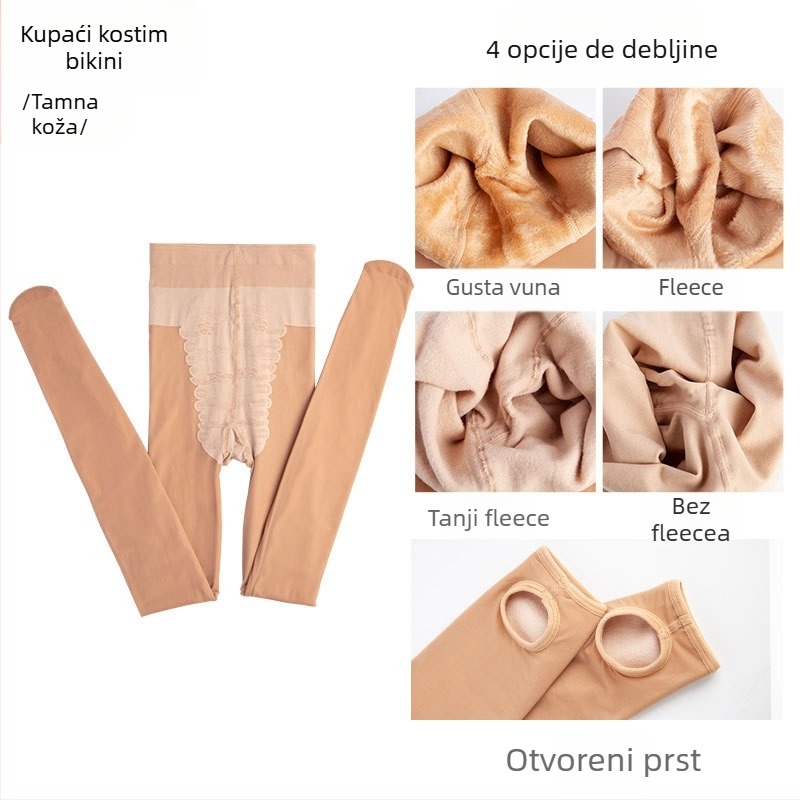 Najlon čarape s jedinstvenim uzorkom, bikini predu, debeli, seksi stil