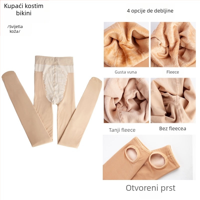 Najlon čarape s jedinstvenim uzorkom, bikini predu, debeli, seksi stil