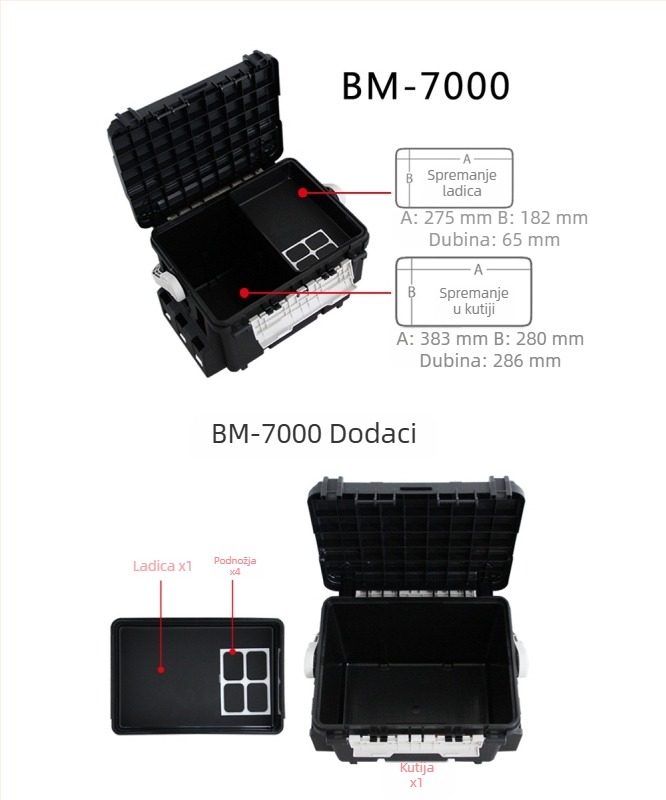 Reglon Mingbang 9000 višenamjenska kutija za ribolov za morski ribolov, prijenosni pribor