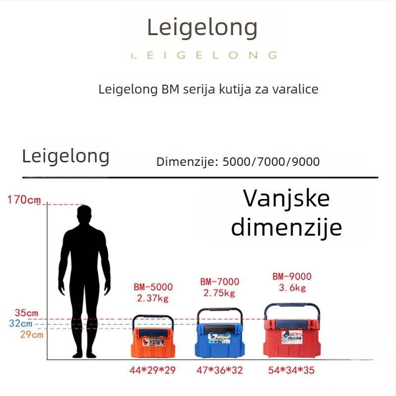Reglon Mingbang 9000 višenamjenska kutija za ribolov za morski ribolov, prijenosni pribor