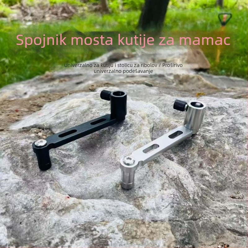 Aluminijski dodatak za stolicu za pecanje: produžni držač posude za mamce s rotirajućom posudom za mamce i produžni štap za most