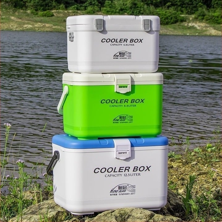 Constant Crown 9-12 L kutija za morski ribolov s odjeljkom za žive ribe, kutija za žive mamce i škampi, izolirana kutija za čuvanje svježine, ledena kutija za ribolov, kompaktna kutija
