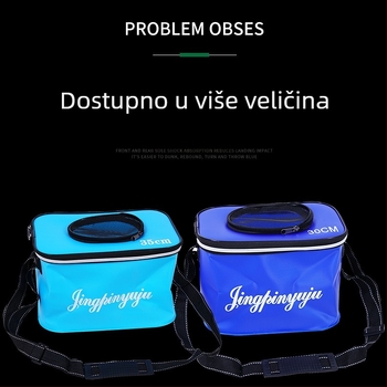 Sklopiva EVA kutija za ribolov, kapacitet 9-12 L, prijenosna posuda za živu ribu, čvrsta posuda za vodu, oprema za ribolov