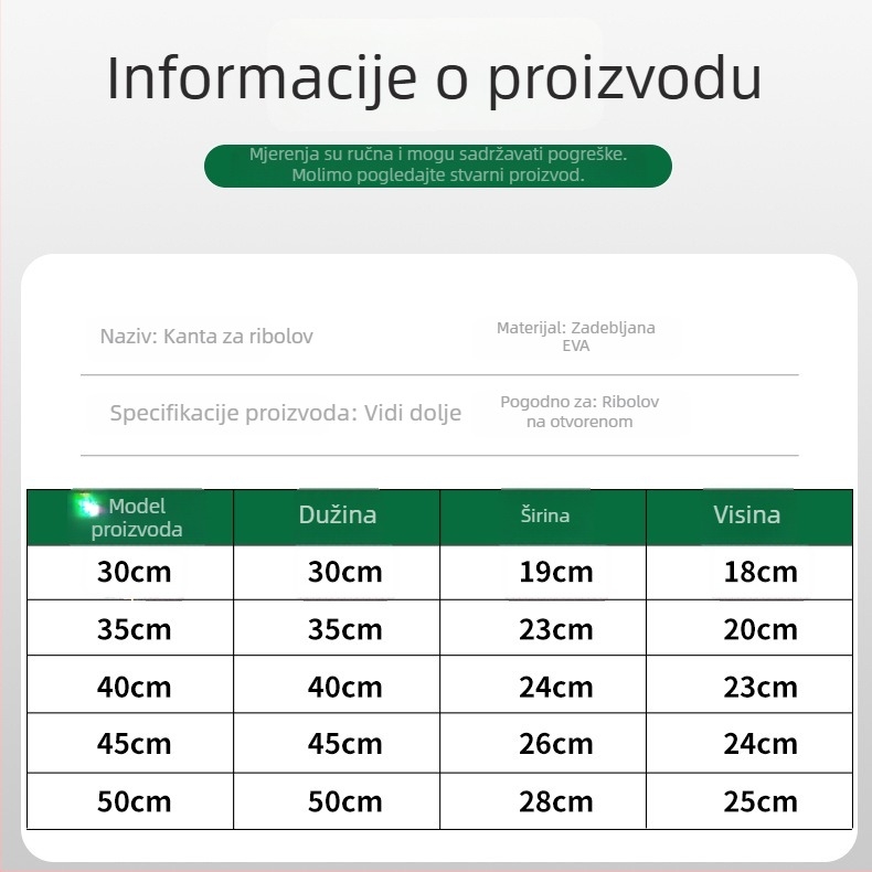 Sklopiva EVA kutija za ribolov, kapacitet 9-12 L, prijenosna posuda za živu ribu, čvrsta posuda za vodu, oprema za ribolov