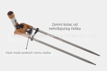 Dvostruki držač štapova od nehrđajućeg čelika – za kutiju za ribolov i stolac