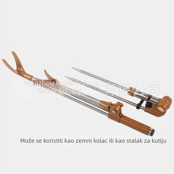 Dvostruki držač štapova od nehrđajućeg čelika – za kutiju za ribolov i stolac