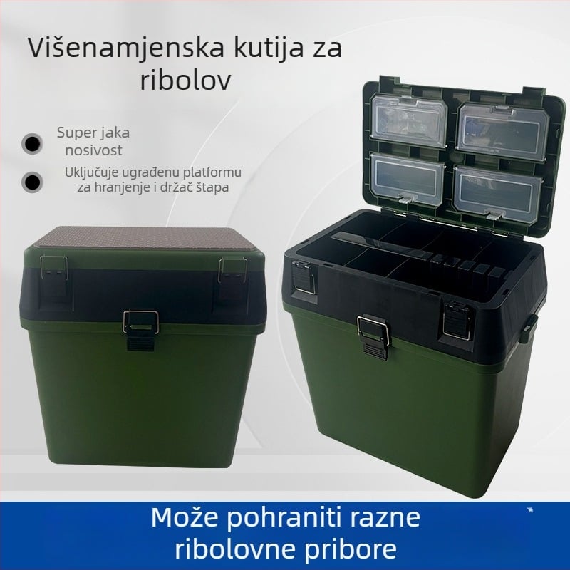 Višestruka kutija za varalice, ultralagana i prijenosna, mini torbica u stilu ruksaka, zelena kutija za ribolovnu opremu