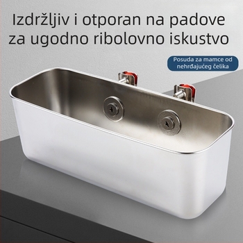 Posuda od nehrđajućeg čelika za brod s kutijom za živu mamac i prostorom za pohranu