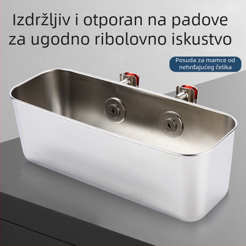 Posuda od nehrđajućeg čelika za brod s kutijom za živu mamac i prostorom za pohranu