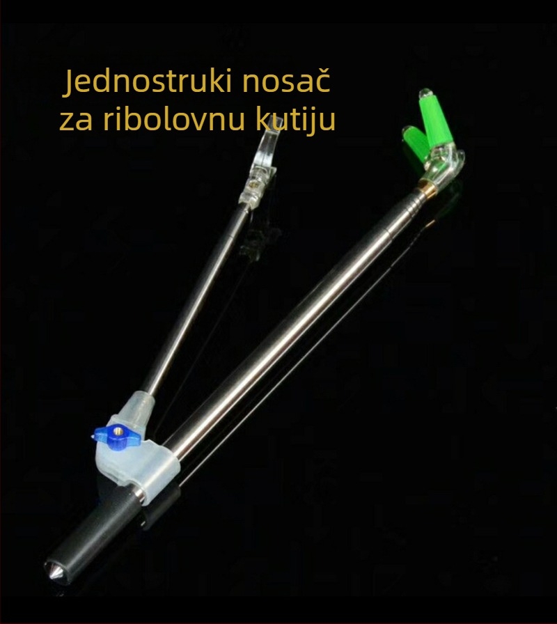 Stalak od nehrđajućeg čelika za štapove, s ugradbenom zemljanom bazom, ribolovna stolica i kutija za opremu