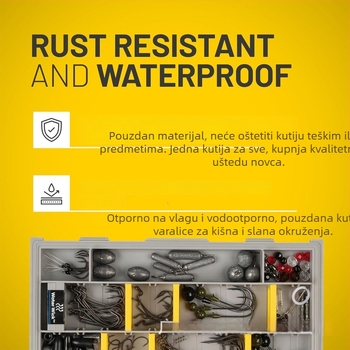 Crucian Carp 3500 kutija za mamce s vodonepropusnim skladištem za minnow i VIB mamce, ABS