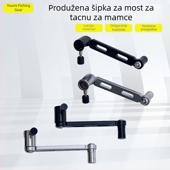 Držač posude za mamac mosta s produženim štapom od aluminijske legure za kutiju za ribolov