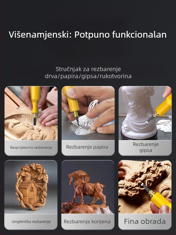 Set električnog graviranja, mali ručni alat s litij‑ionskom baterijom za obradu drveta, rezbarenje korijena bonsaija i poliranje