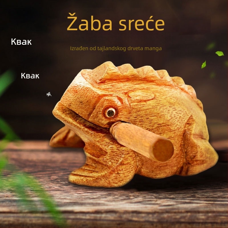 Drveni talisman sreće – žaba