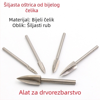 Električna glodalica za drvorezbu s trostrukim glavom za brušenje