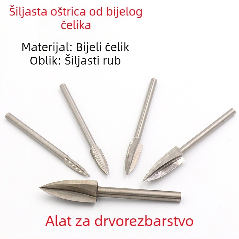 Električna glodalica za drvorezbu s trostrukim glavom za brušenje