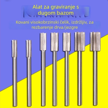 Set alata za drvorez i korijensku rezbariju: nož za graviranje pečata, freze od bijelog čelika za kanale, nož za čišćenje dna, brusni bušil, električni alat za rezbarenje